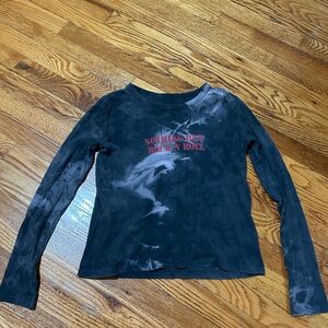 Brandy Melville Black and Gray Long Sleeve Tee